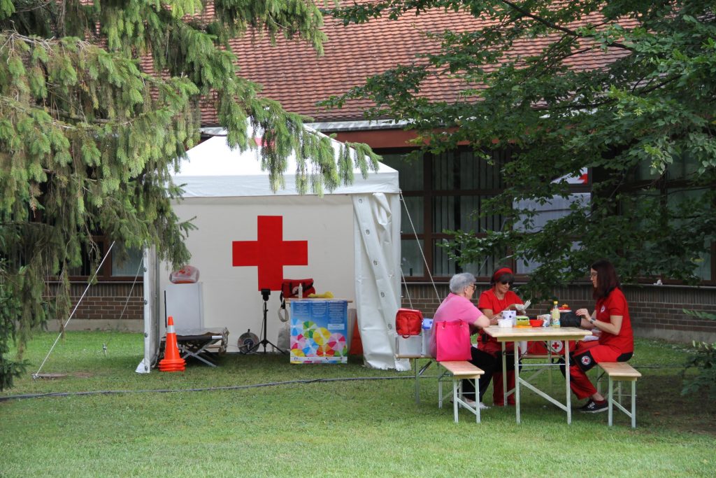 Red cross Porcijunkulovo 2017 in Cakovec Croatia