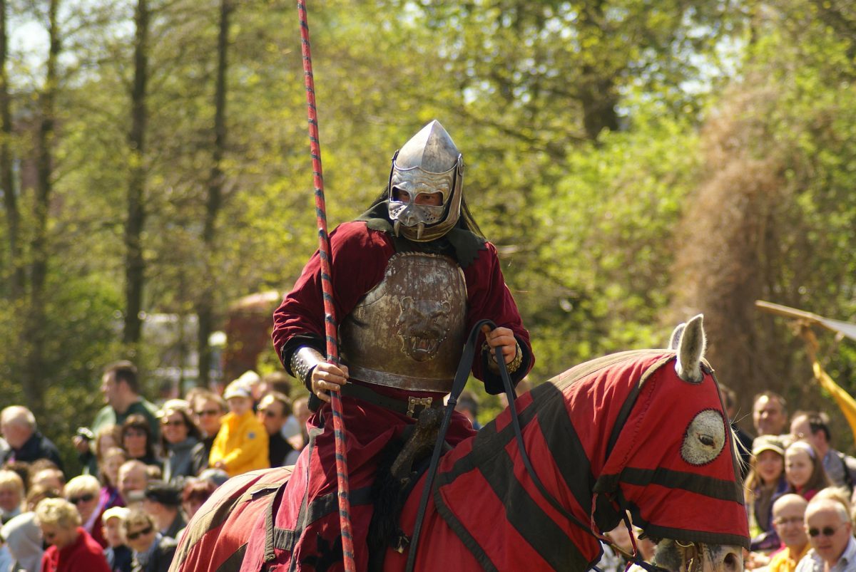 Ridder met paard - Renaissance festival Koprivnica Kroatie