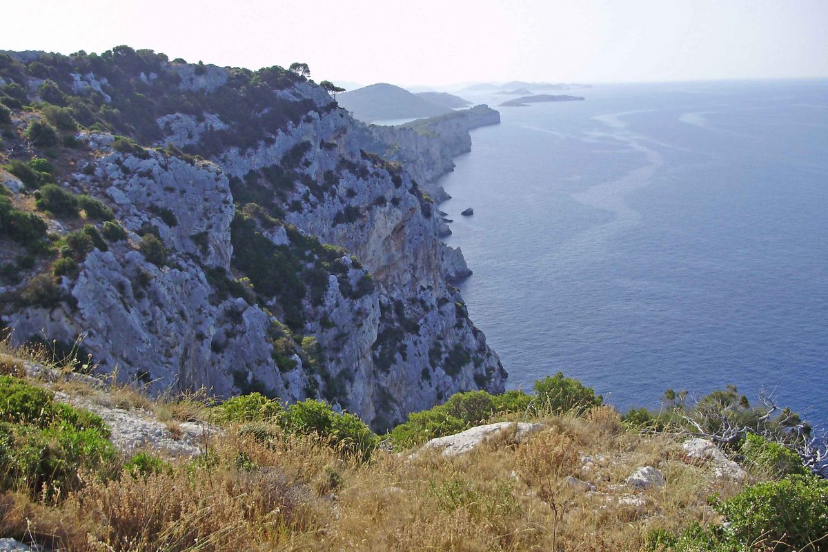 Panorama from island in Nature Park Telašćica in Croatia