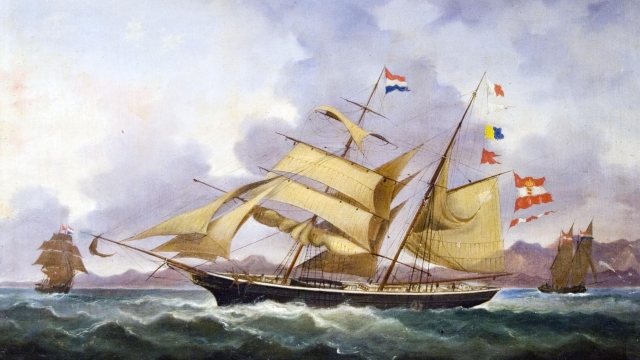 photo ©Hrvatski Pomorski Muzej Split paining by B. Ivankovich in the Maritime Museum in Split, Croatia