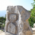 Glagolitic letter 'i' on island Krk, Croatia