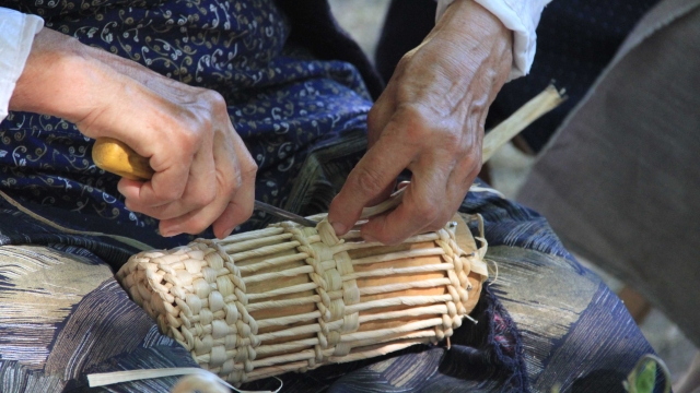 Old craft - making of baskets, Croatia