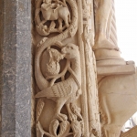 Trogir, st. Lawrence cathedral detail of carved doorway
