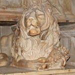 Trogir, lion in st. Lawrence cathedral