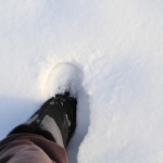footstep in snow