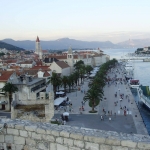 Trogir, view over promenade and old town