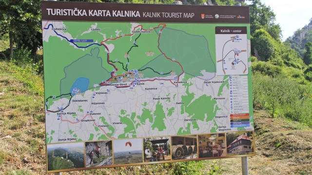 Tourist map Kalnik, Croatia