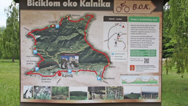 Cycling route around Kalnik, Croatia